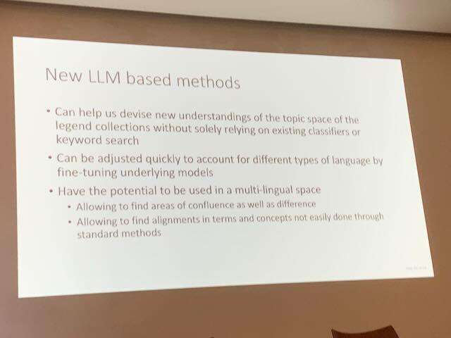 New LLM Based methods. With bullets on how LLMs automate collection topic spaces, and fine tuning works for different languages, and in a multilingual env not possible with older methods