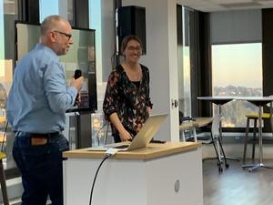 James Colliander and Lindsey Heagy at the Feb 2020 UC Berkeley Cloud Meetup