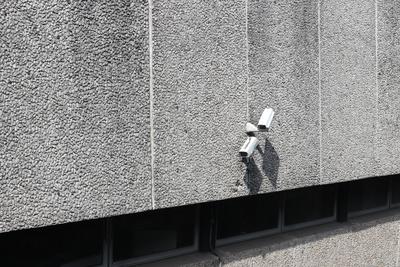 Wall with surveillance cameras